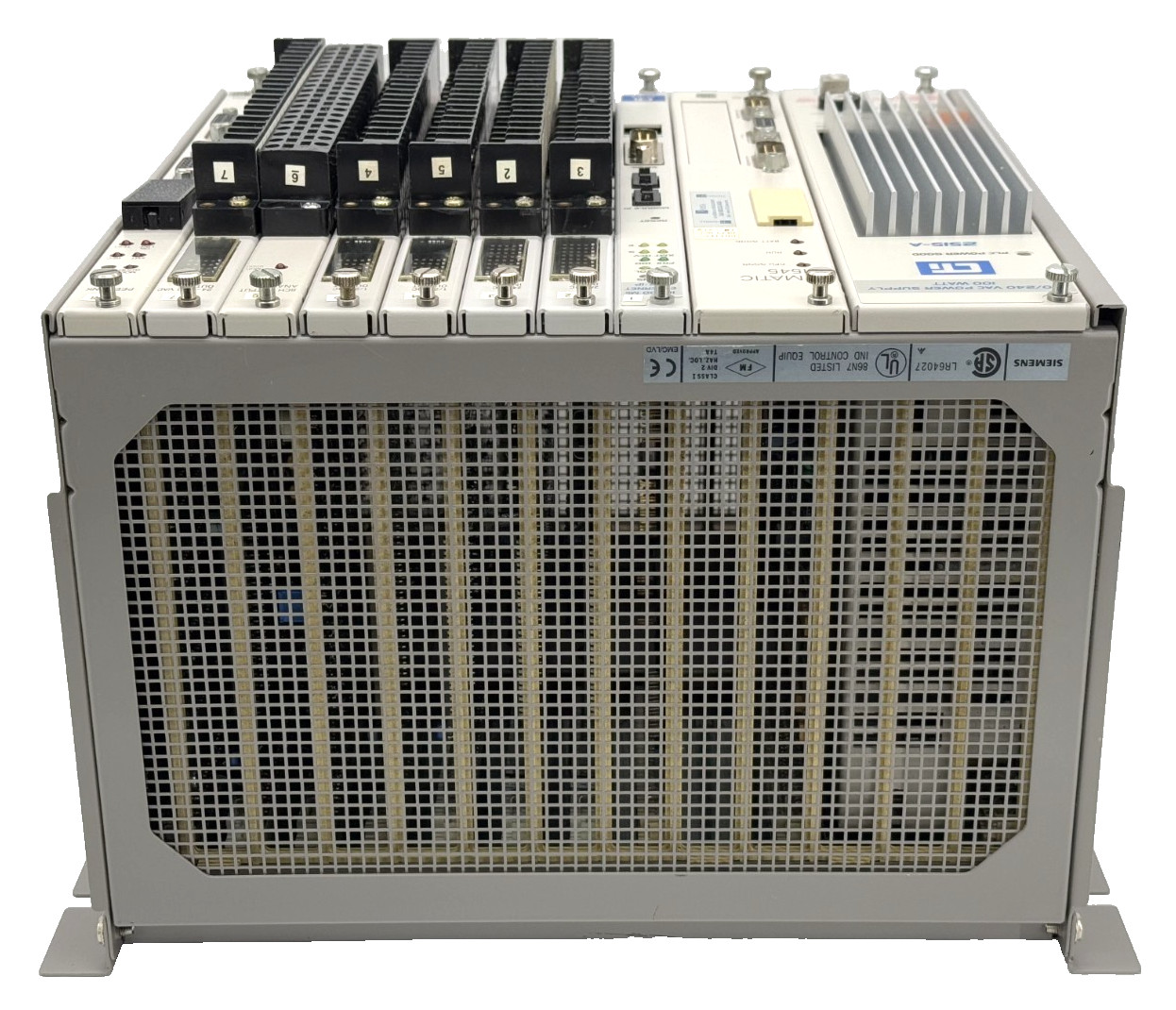 SIEMENS 505-6508 8-Slot Chassis Rack, 545-1102 CPU, CTI 2572-A Ethernet