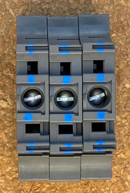(Qty.10) Entrelec BAM 4 Terminal Block End Stops, Grey