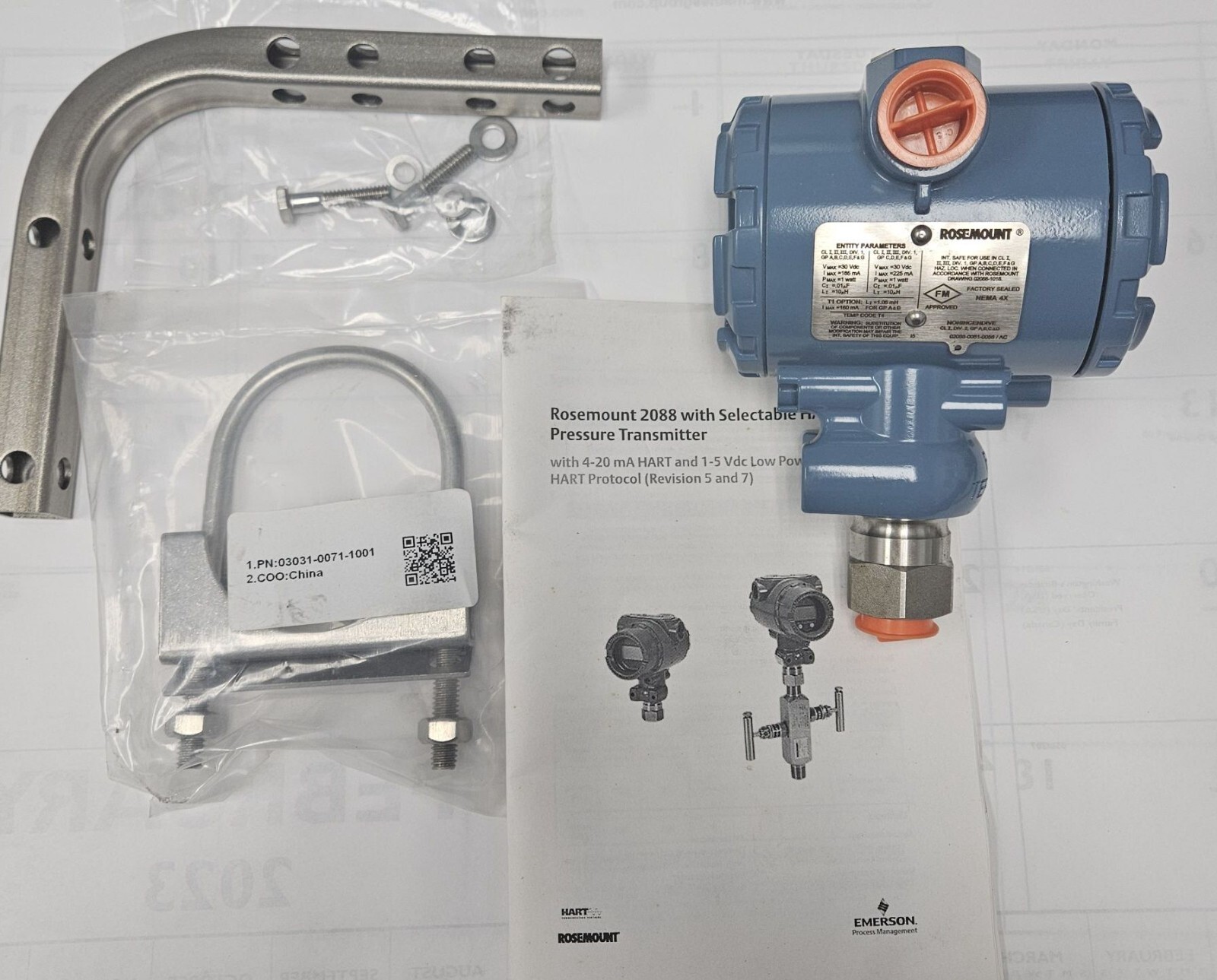 NEW Rosemount R2088 2088G2S22A1B4I5 Pressure Transmitter