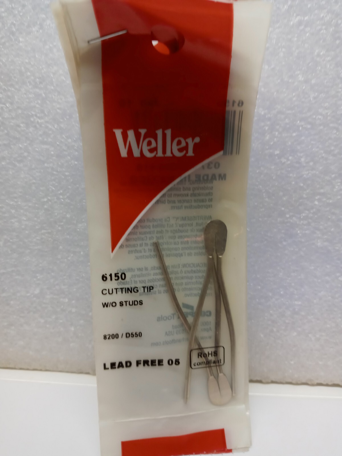 WELLER 6150 Cutting Tip,PK2