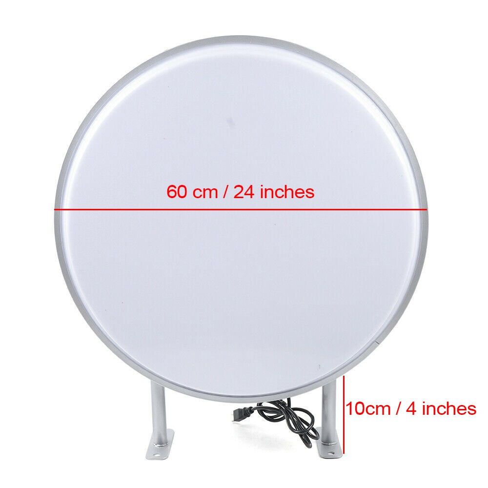 24in LED Double Sided Round Light Outdoor Advertising Projecting Light Box Sign