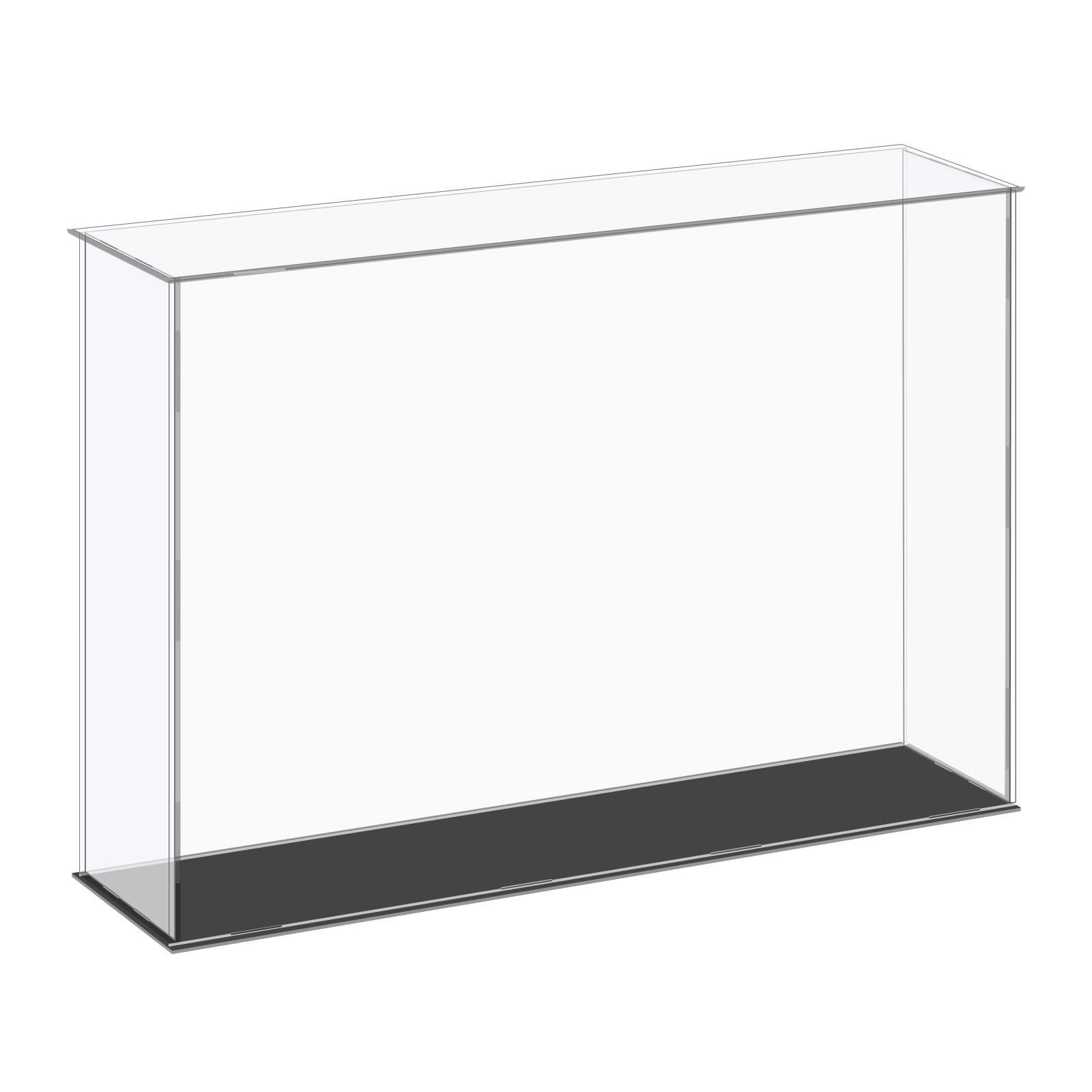 Acrylic Display Case Plastic Box Cube Storage Box Clear 41x11x30.5cm