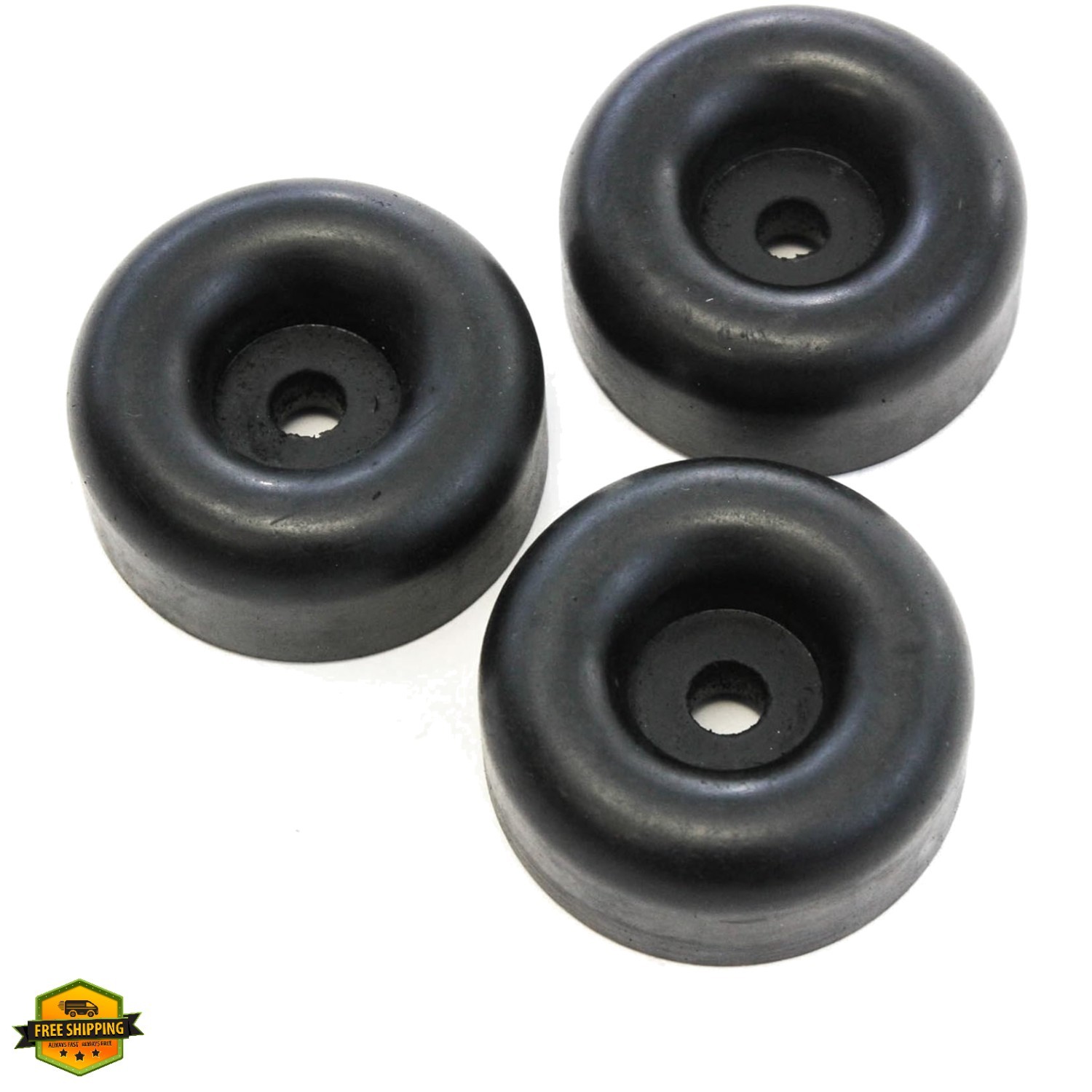 3 Rubber Bumpers for Trailer Compatible with Ramp Door Truck 2.5 Inches Round…