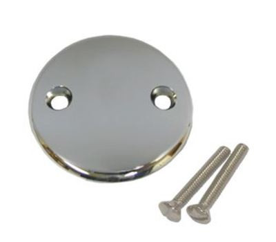 Gene Rich 3006 3.25 in. Die Cast Zinc Overflow Plate with Screws Chrome-Plated