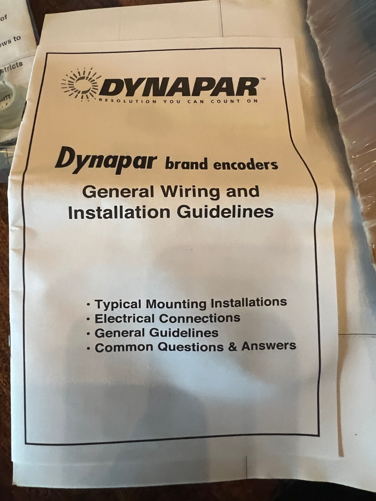 Dynapar Encoder, FLG MT ADAPT W/ PILOT 7P 5-26V