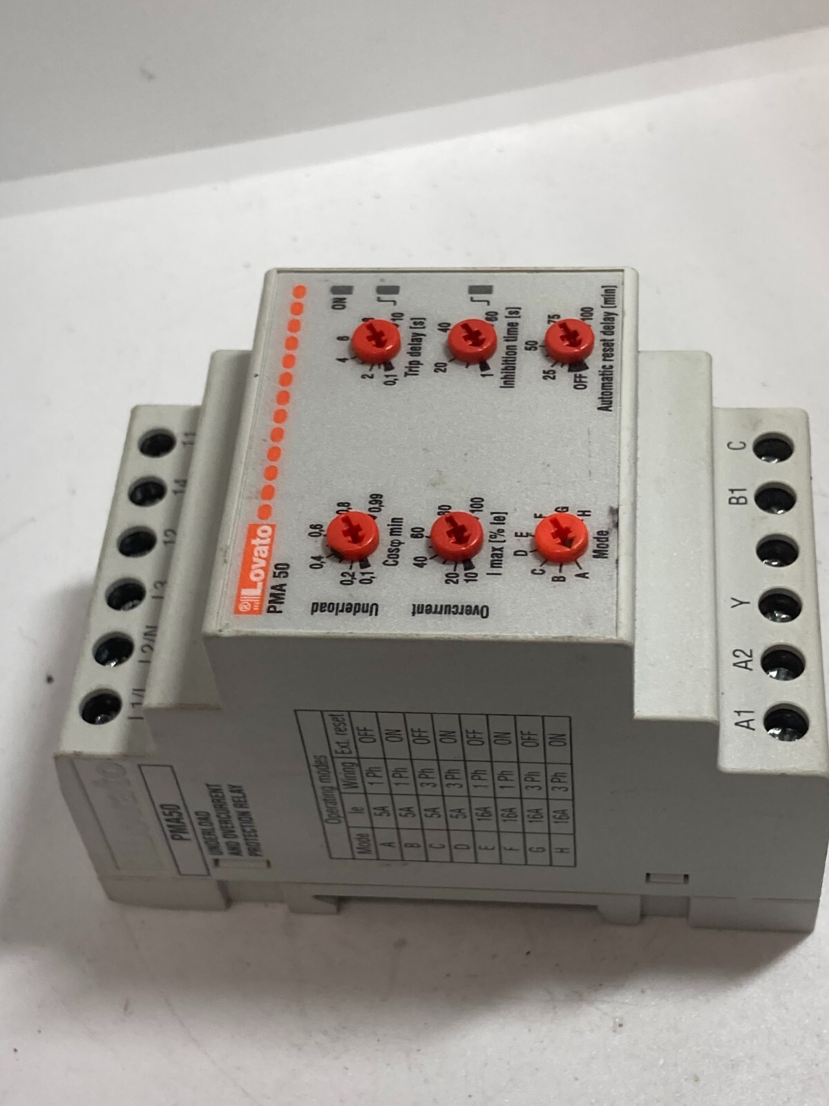 LOVATO PMA50A415 PUMP PROTECTION RELAY SINGLE & 3 PHASE 380-415VAC NNB