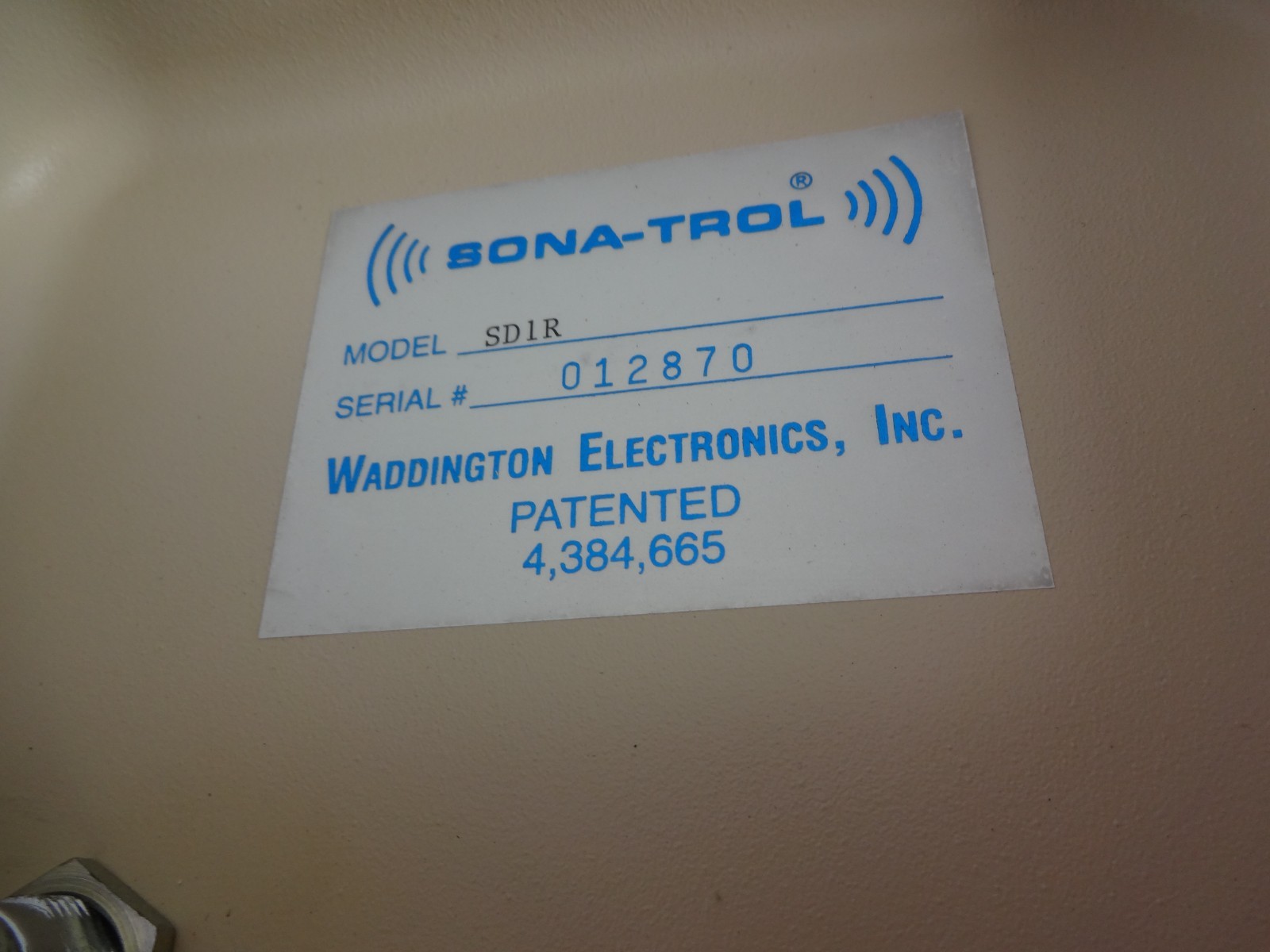 Waddington Electronics Sona-trol Sd1r Dancer Arm Position Controller
