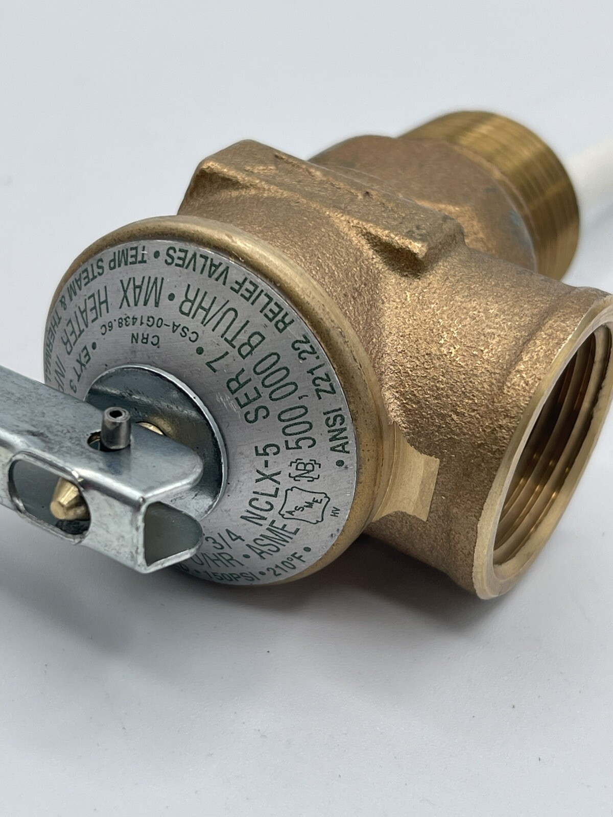 T&P Relief Valve 3/4” w/ 3″ Stem P/N 415-32920-01 Temp Steam Bradford White