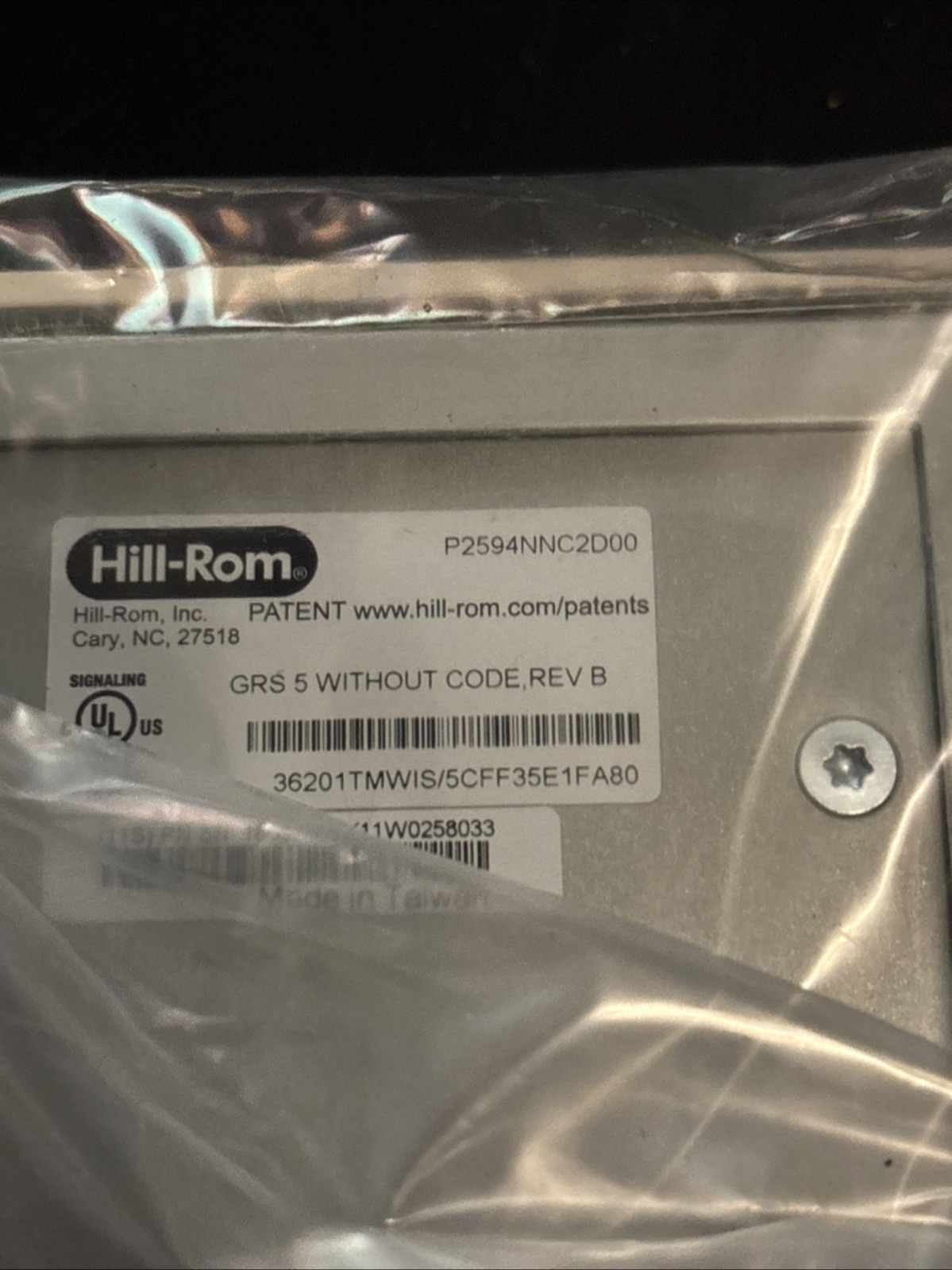 NEW HILL-ROM P2594NNC2D00 GRS5 without code, rev B