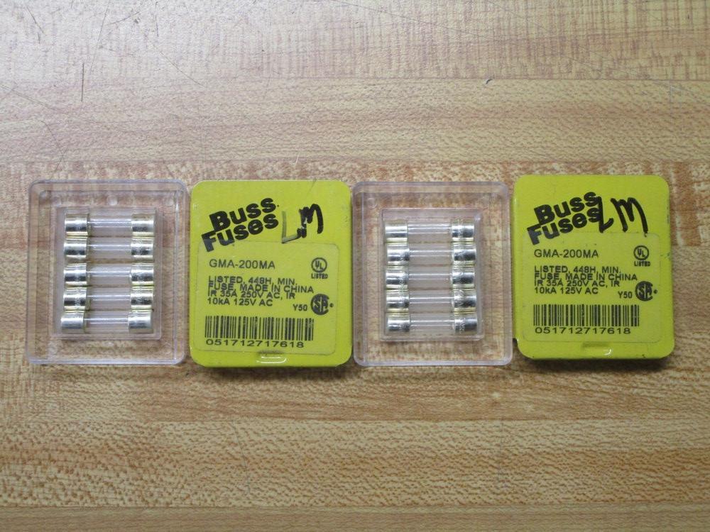 Buss GMA-200MA Bussmann Fuse Cross Ref 6F090 (Pack of 10)
