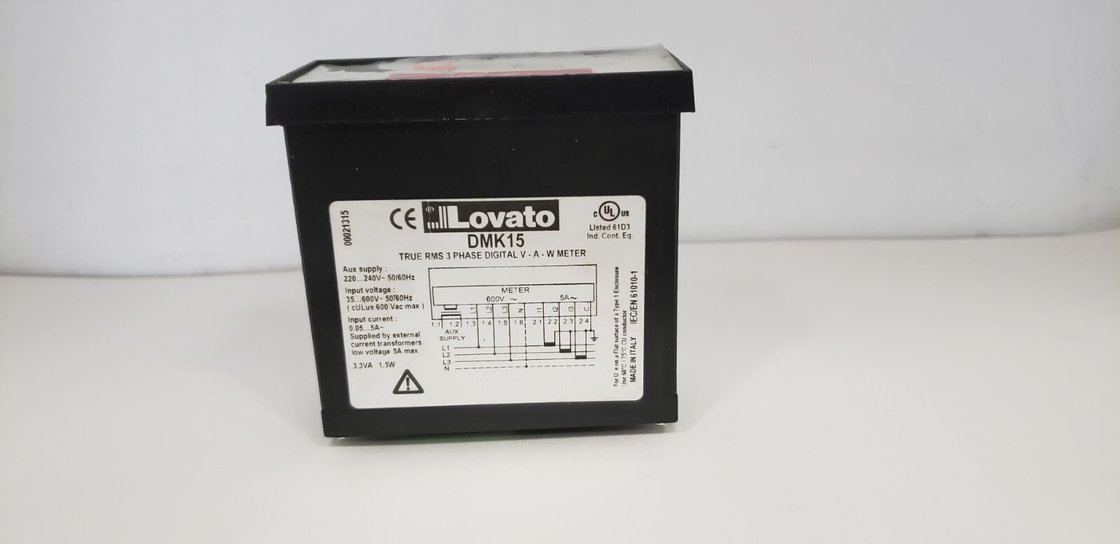 LOVATO DMK15 V-A-W DIGITAL MULTIMETER, 220-240V 50/60Hz
