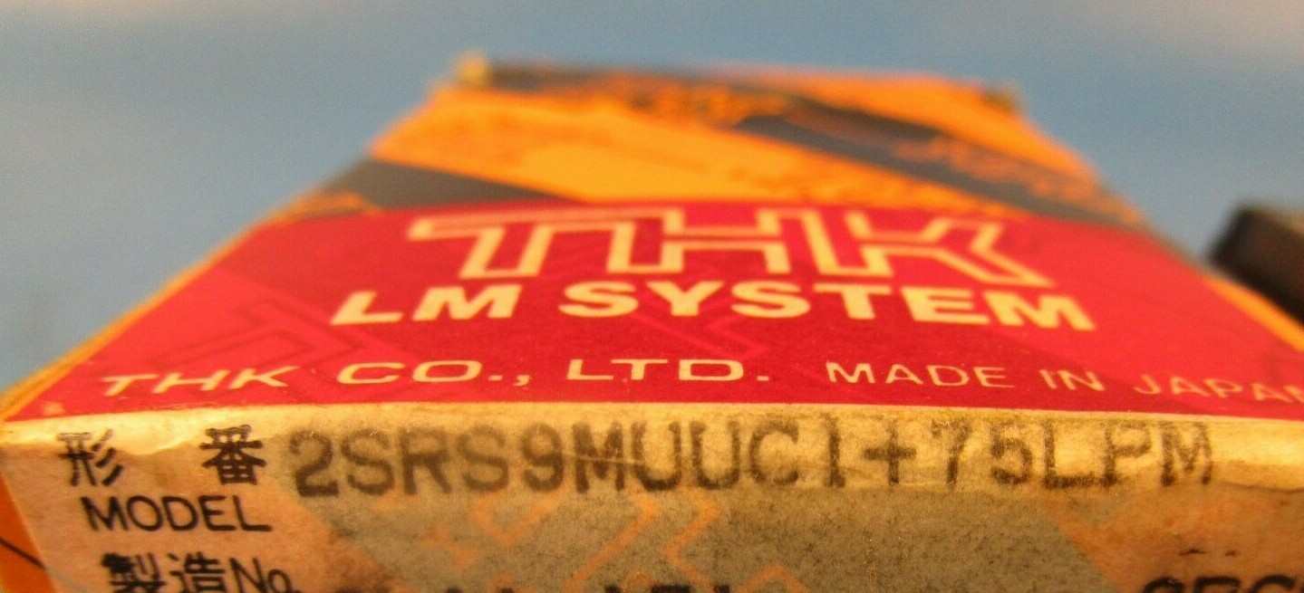 THK, 2SRS9MUUC1 + 75LPM, TWO SRS9M Linear Guide Blocks on a 75mm Rail