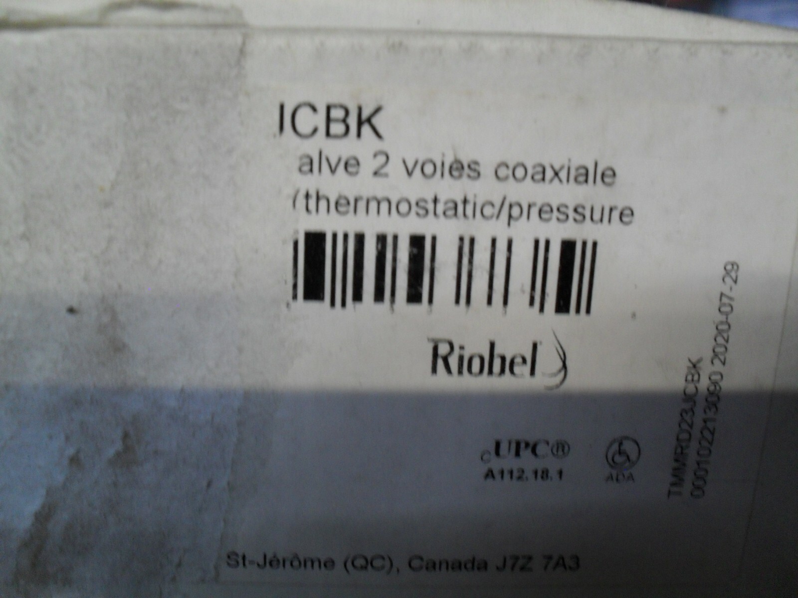 Riobel TMMRD23JCBK Momenti 2 way PBV Pressure balance Trim Black
