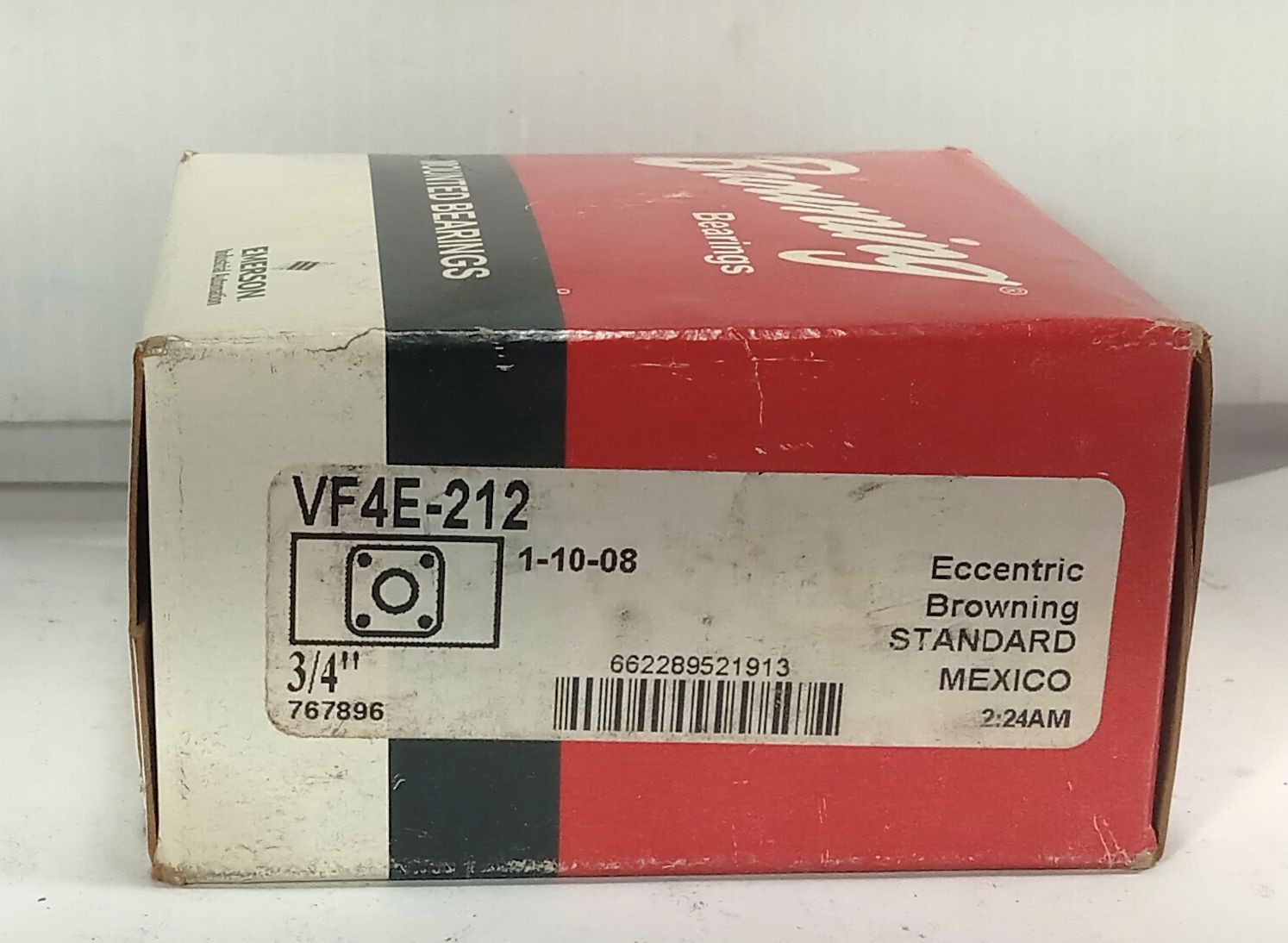 1 NEW BROWNING VF4E-212 4 BOLT FLANGE PILLOW BLOCK BEARING NIB ***MAKE OFFER***