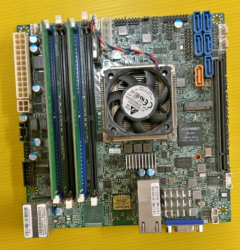 SUPER X10SDV-4C-OS017 REV 2.00 AND 2 SAMSUNG 8GB