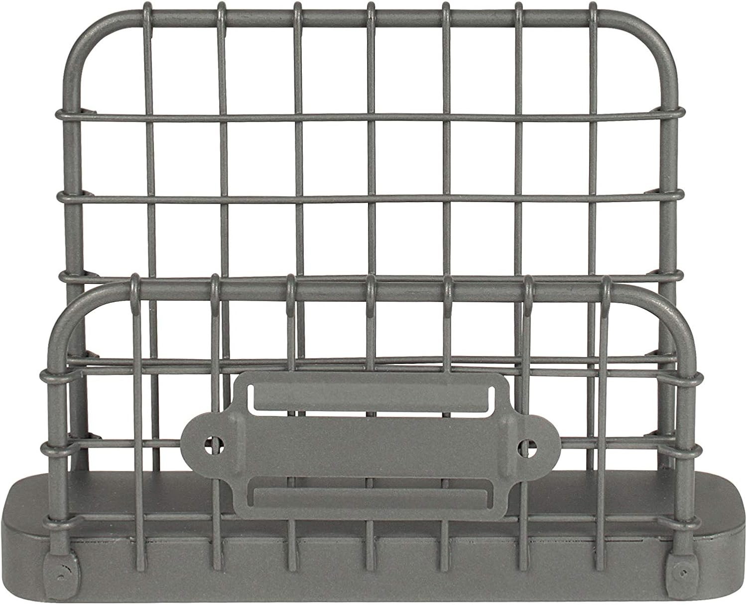 Spectrum Diversified Desktop Letter Holder Modern Farmhouse Industrial Gray