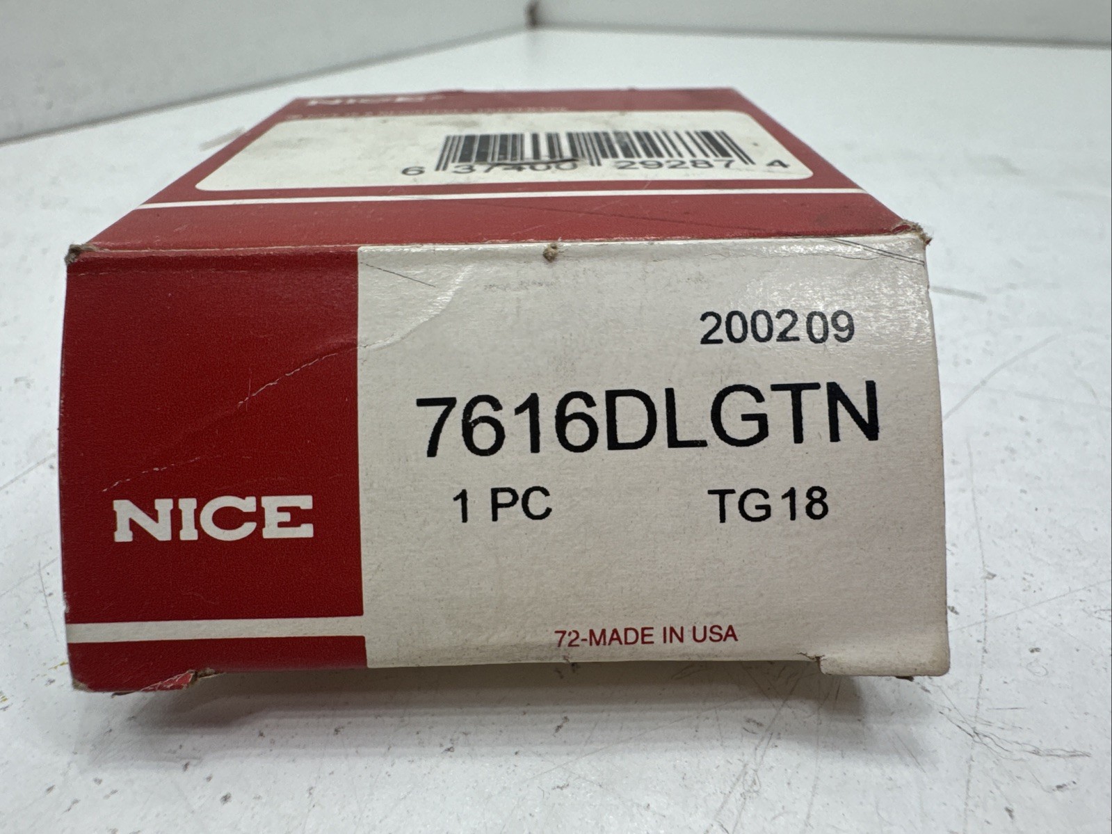 NICE 7616DLGTN TG18 Heavy Duty 2” Radial Ball Bearing