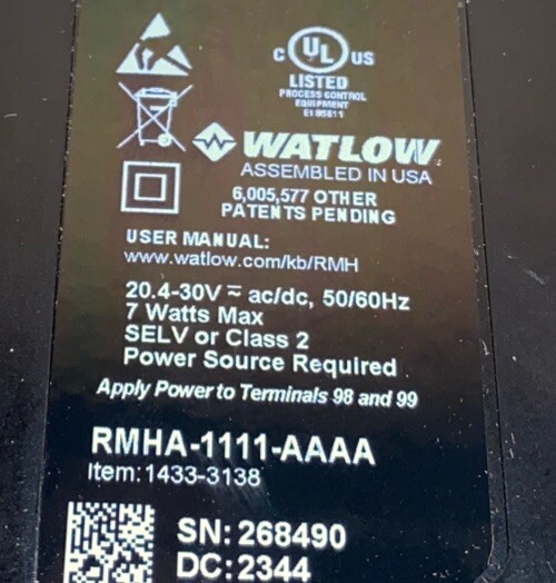 Watlow RM High-Density Control Module RMHA-1111-AAAA / 1433-3138 NEW