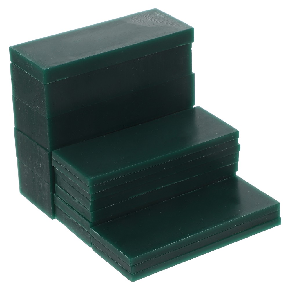 15Pcs Jewelry Carving Wax Sheets Green Modeling Wax Blocks for Casting and Craft