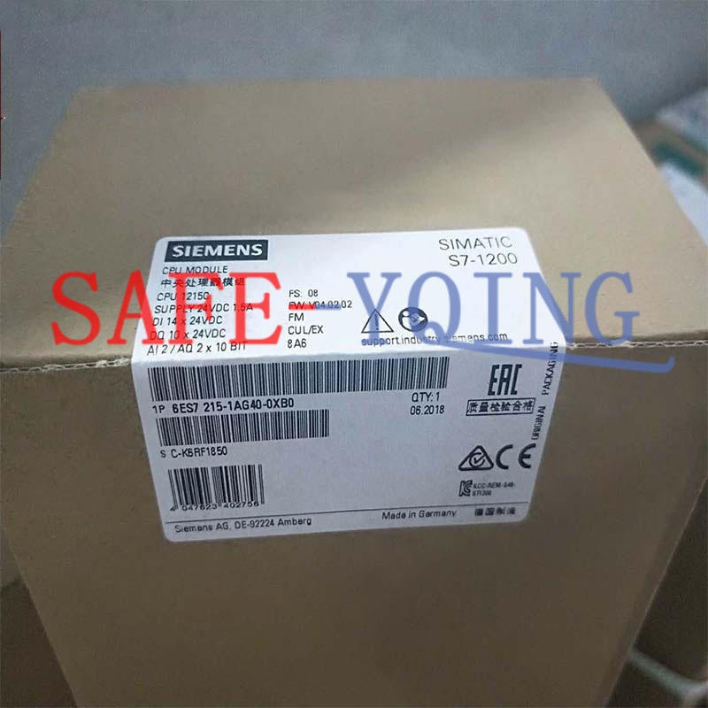 1piece NEW SIEMENS 6ES7215-1AG40-0XB0 DC 6ES7 215-1AG40-0XB0 CPU 1215C