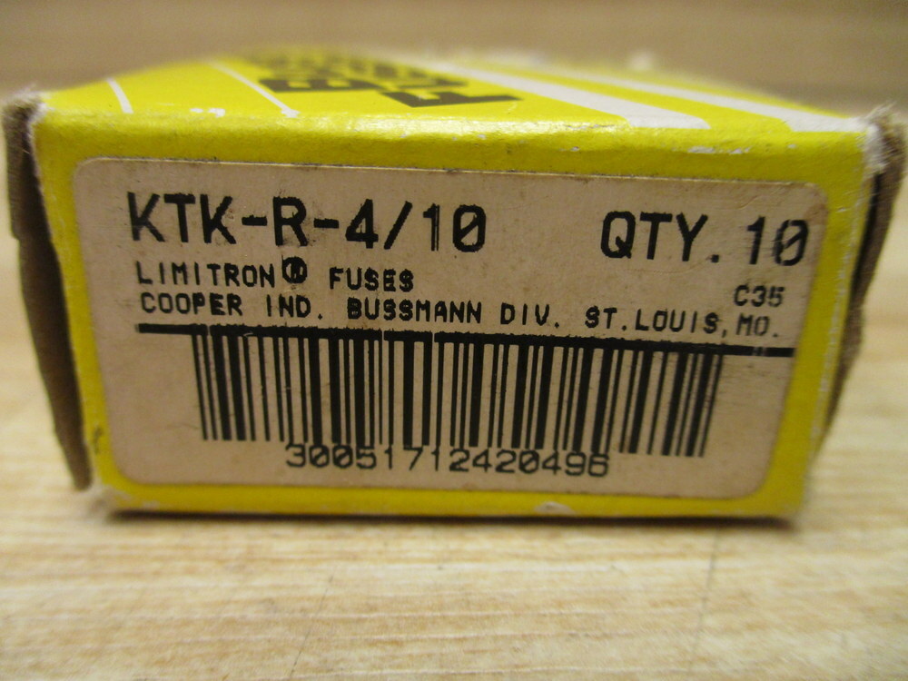 Bussmann KTK-R-4/10 Limitron Fuse KTKR410 Tested (Pack of 2)