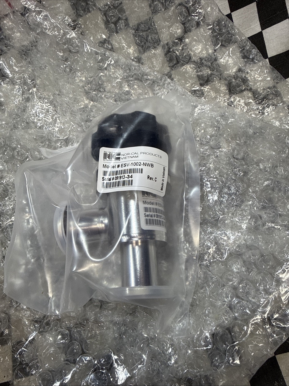 Nor-cal ESV-1002-NWB, Manual Vacuum Angle Valve KF25, NW25, SHIPSAMEDAY
