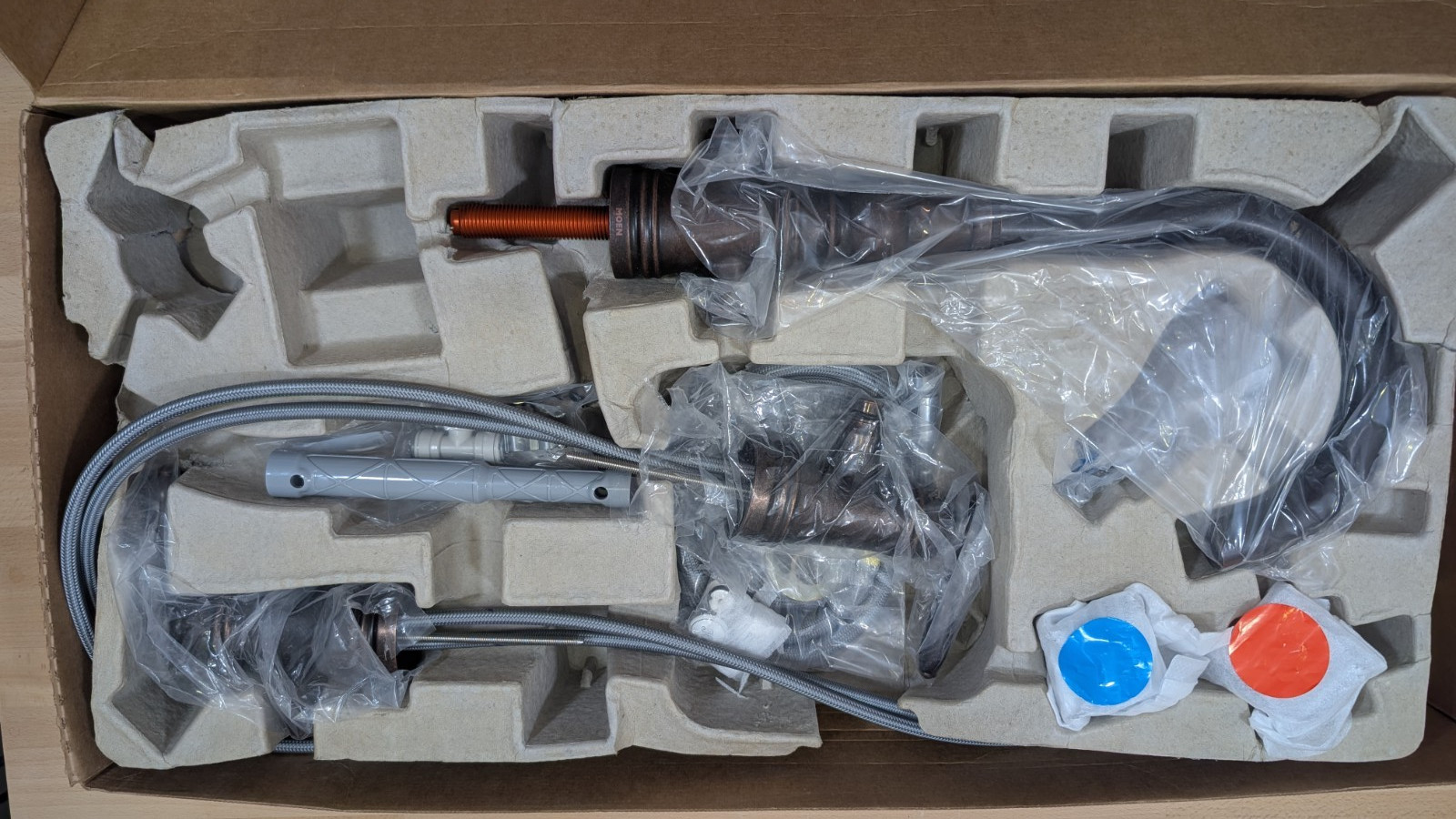 Moen Weymouth Two-Handle Pull-Down Bridge Kitchen Faucet – Oil Rubbed Bronze