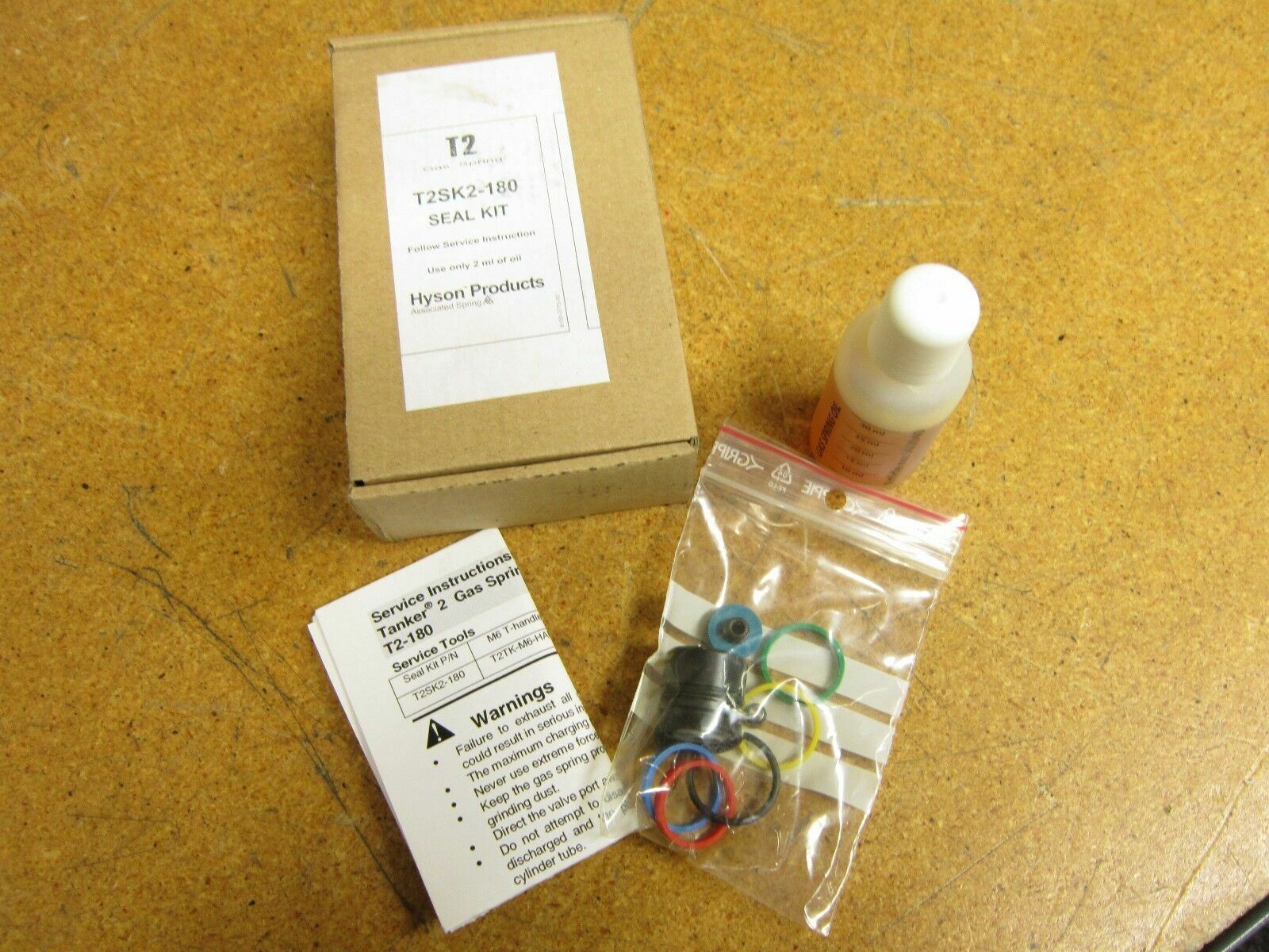Hyson Products T2 Gas Spring T2SK2-180 Seal Kit New