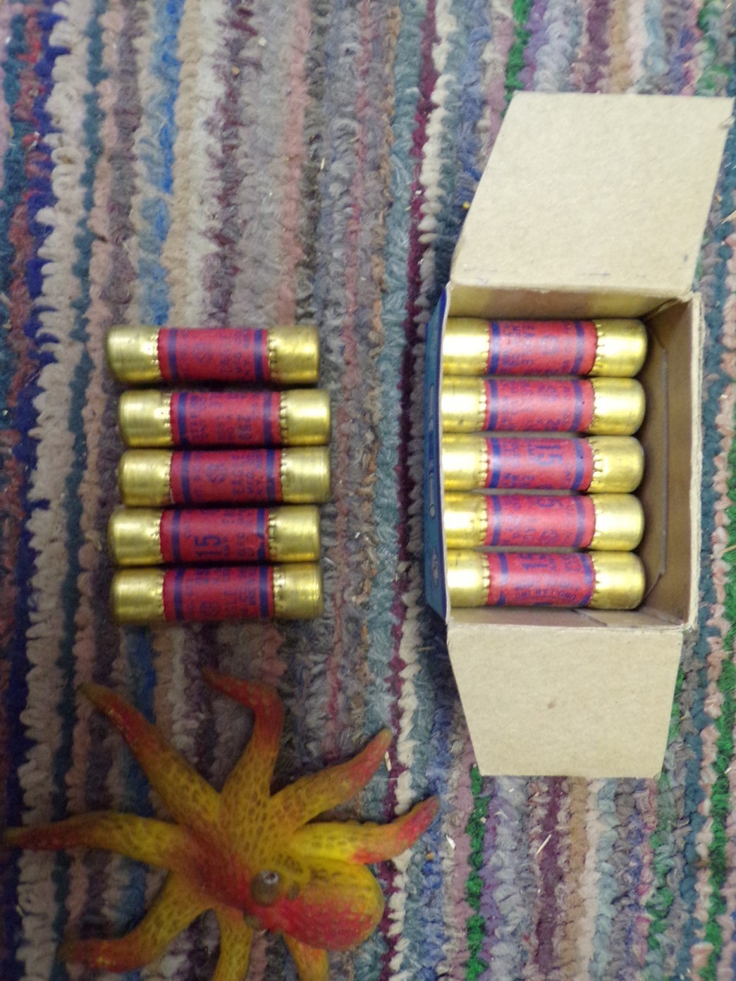 NEW Eagle NON15 250V 15A Cartridge Fuses No 655, Box of 10 *FREE SHIPPING*