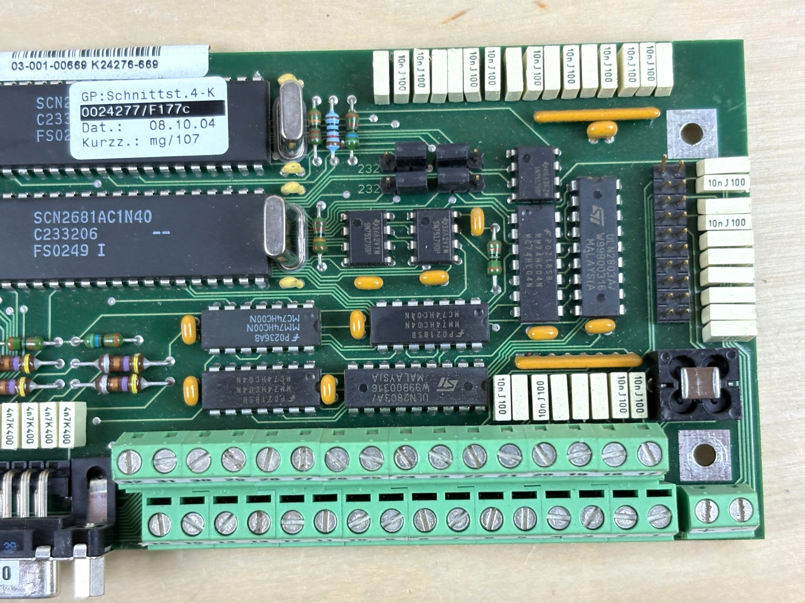 Komax AG F175C Circuit Board, 0024277/F177c