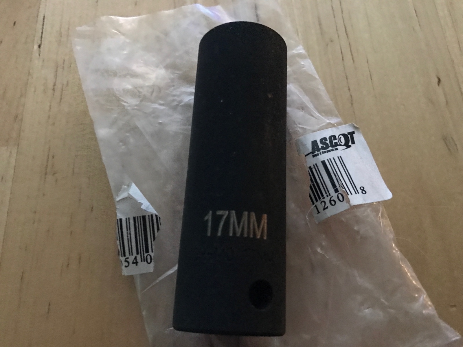 Lot of 2 – Ascot 17mm 3/8″ Drive 1017MD Deep Socket New 1017 MD