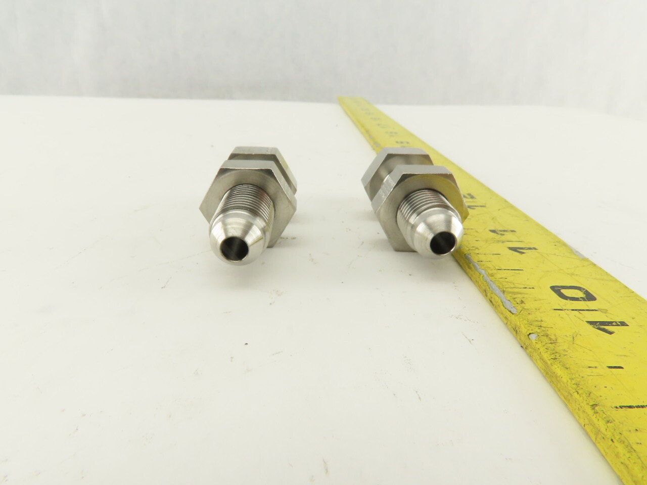 Parker 4 WTX-WLN-SS 316 Stainless Bulkhead Fitting Union 1/4″ 37° Flare Lot/2