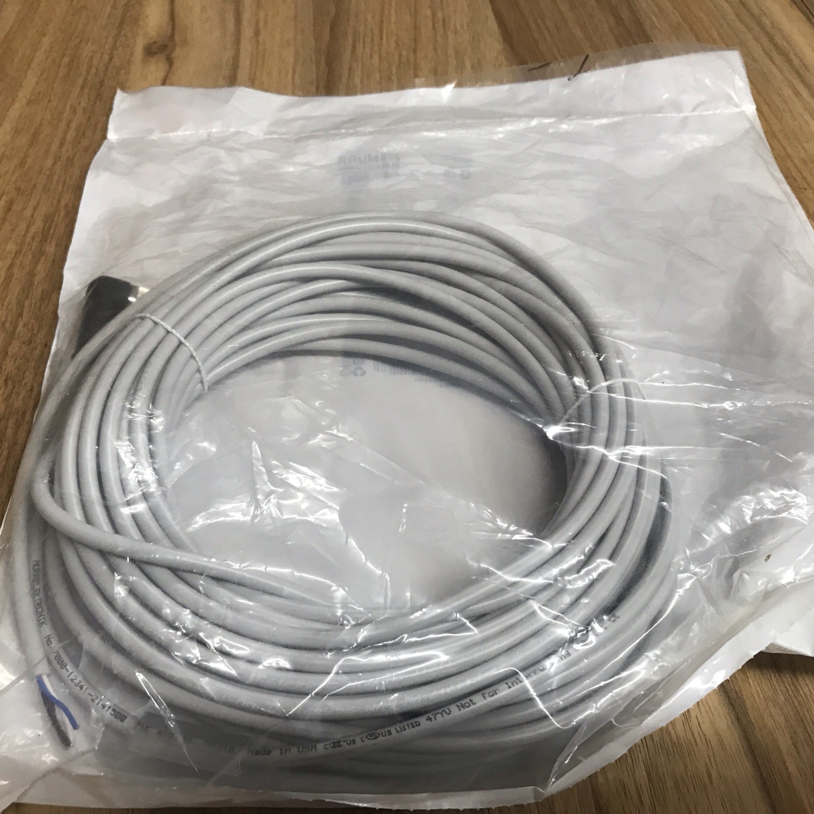 New MURR ELEKTRONIK M12 female 90 degree gray cable 7000-12341-2141500 22217