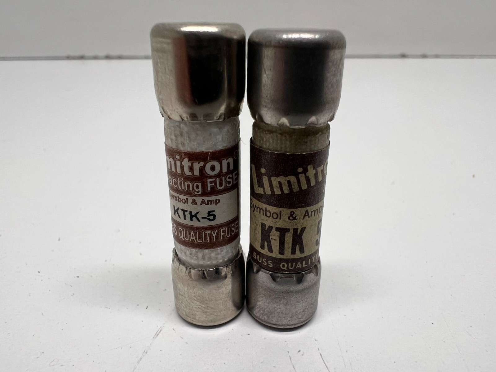 LOT OF (2) NEW OLD STOCK! BUSSMANN 5A FAST-ACTING FUSES KTK-5