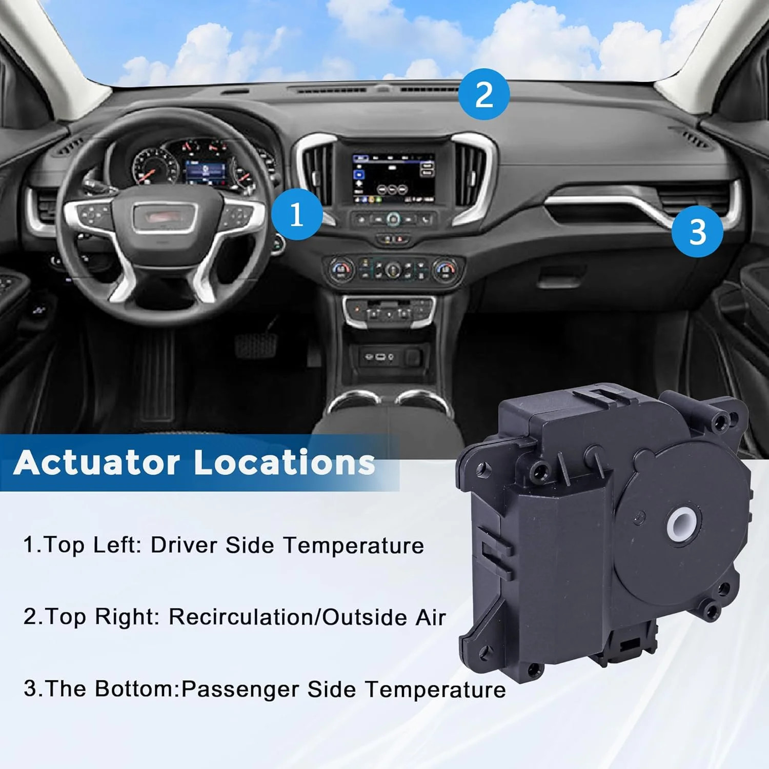 604-906 HVAC Blend Actuator Compatible with Toyota Camry 2007-2017 Avalon 2005-2