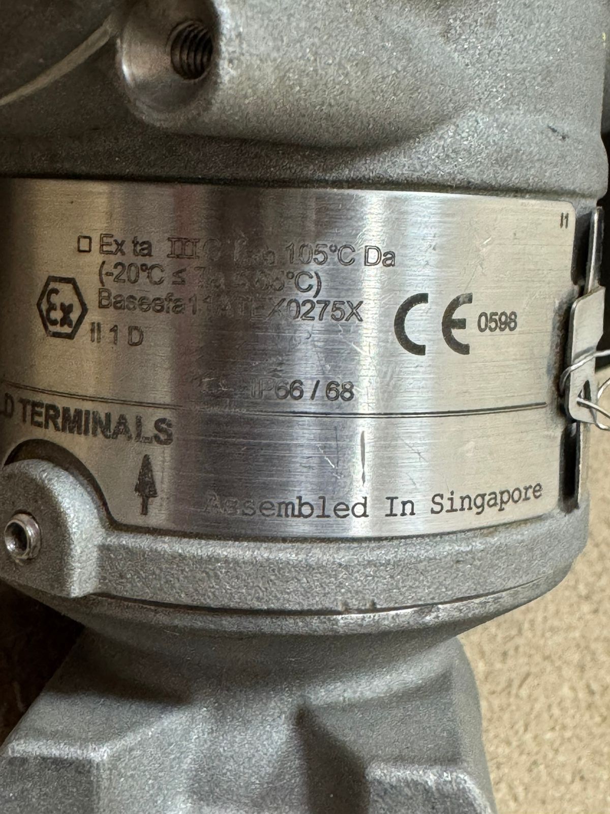 Rosemount / Pressure Transmitter / 3051TG4 / WP 1480PSI-103BAR / Cal. 0-55BAR G