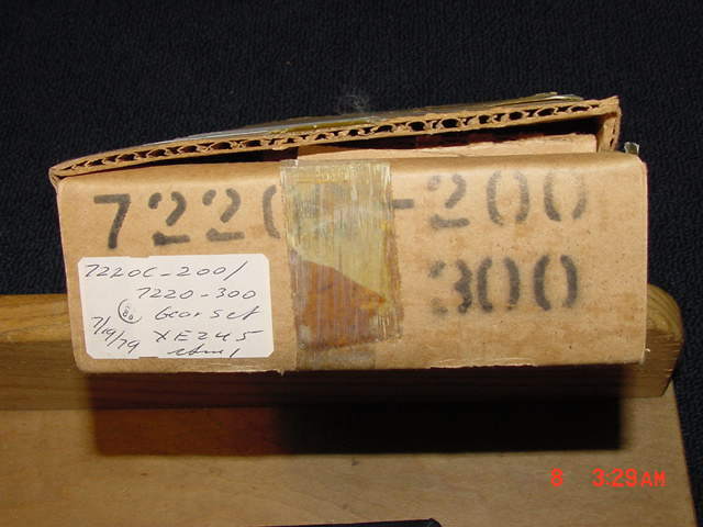 General Electric Drawing Number 7220C-200 / 7200-300, Gear Set XE245, 2 Piece