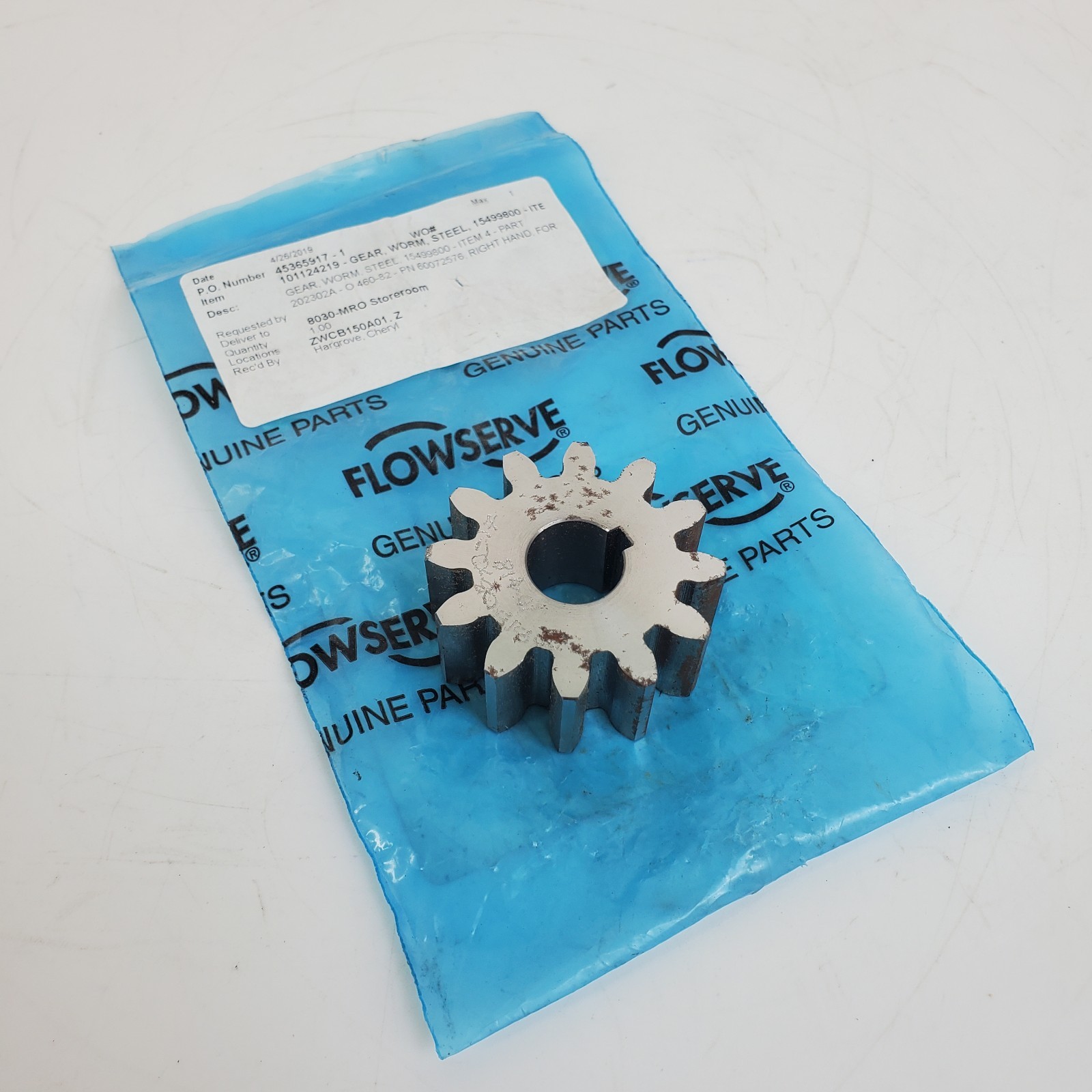 Flowserve 60072576 Driver Gear 300B150BX2 Material 17 Spur Gear