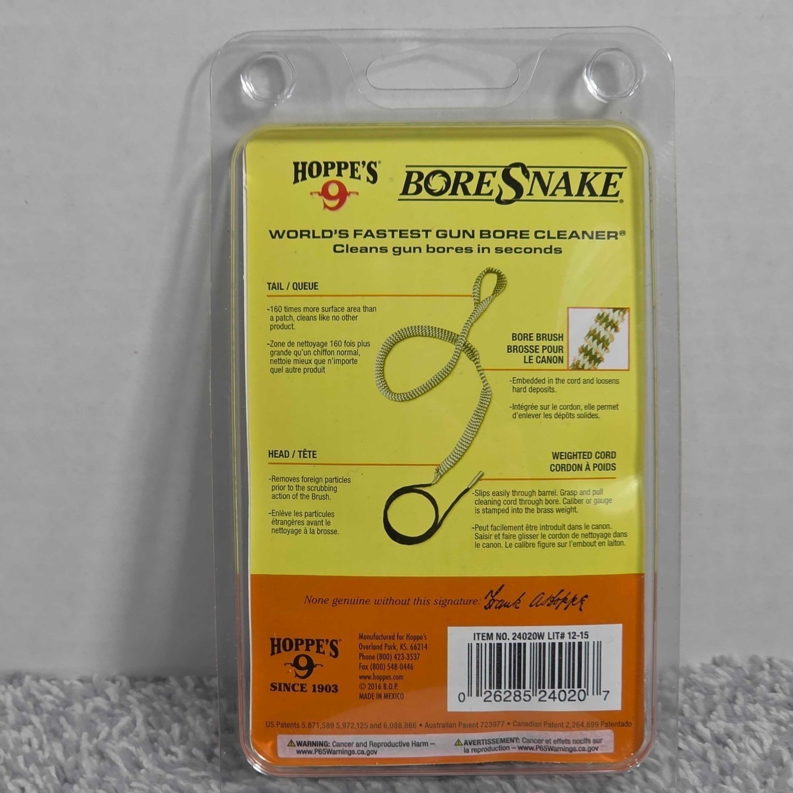 Hoppe’s 9 Bore Snake Rifle Gun Cleaner .50 .54 Caliber 24020W Boresnake NEW