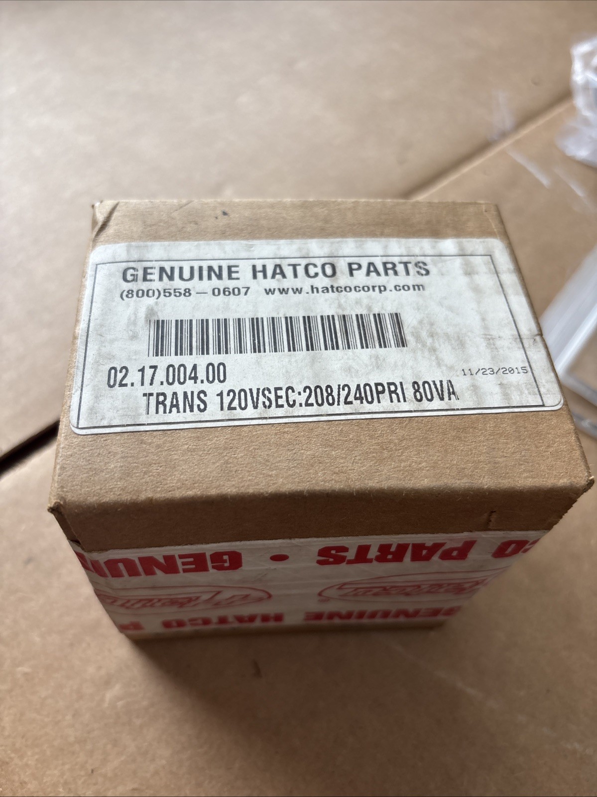 Hatco TRANSFORMER 80VA 208/240V 02.17.004.00