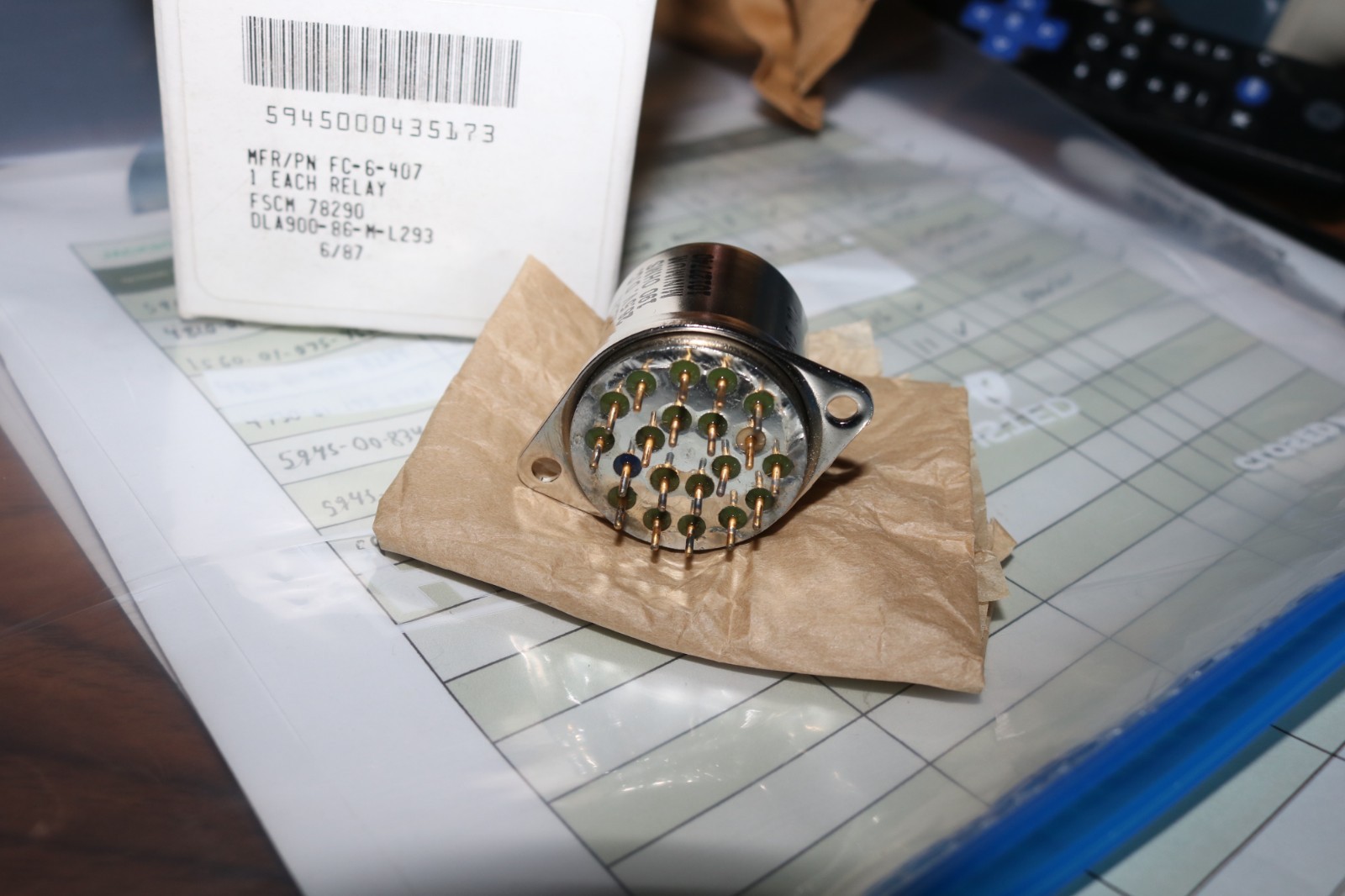 NOS Struthers Dunn 26 volt Relay PN FC-6-407 5945-00-043-5173