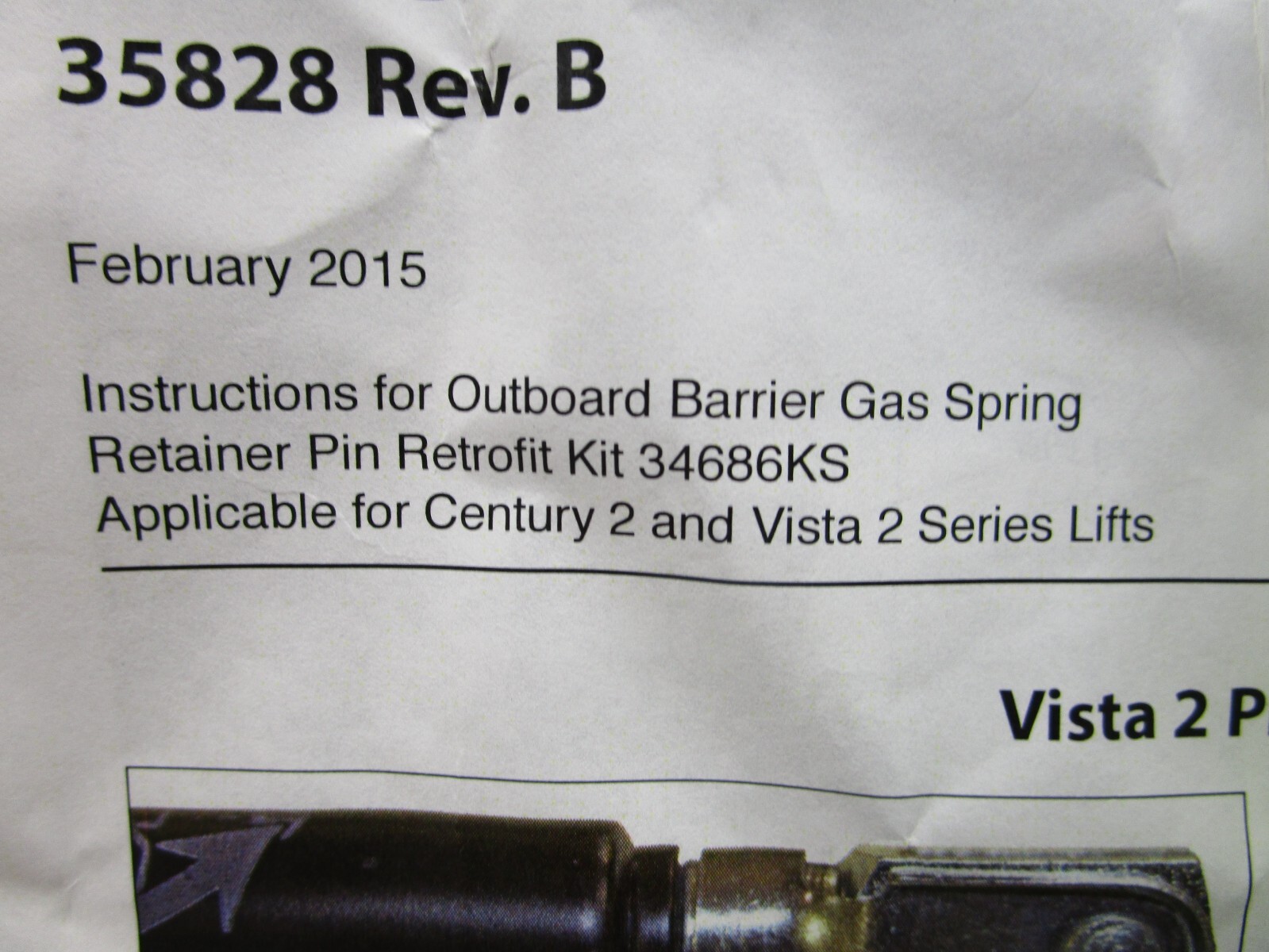 Braun Access Lift 34686KS Gas Spring Pin Kit for Century 2 and Vista 2
