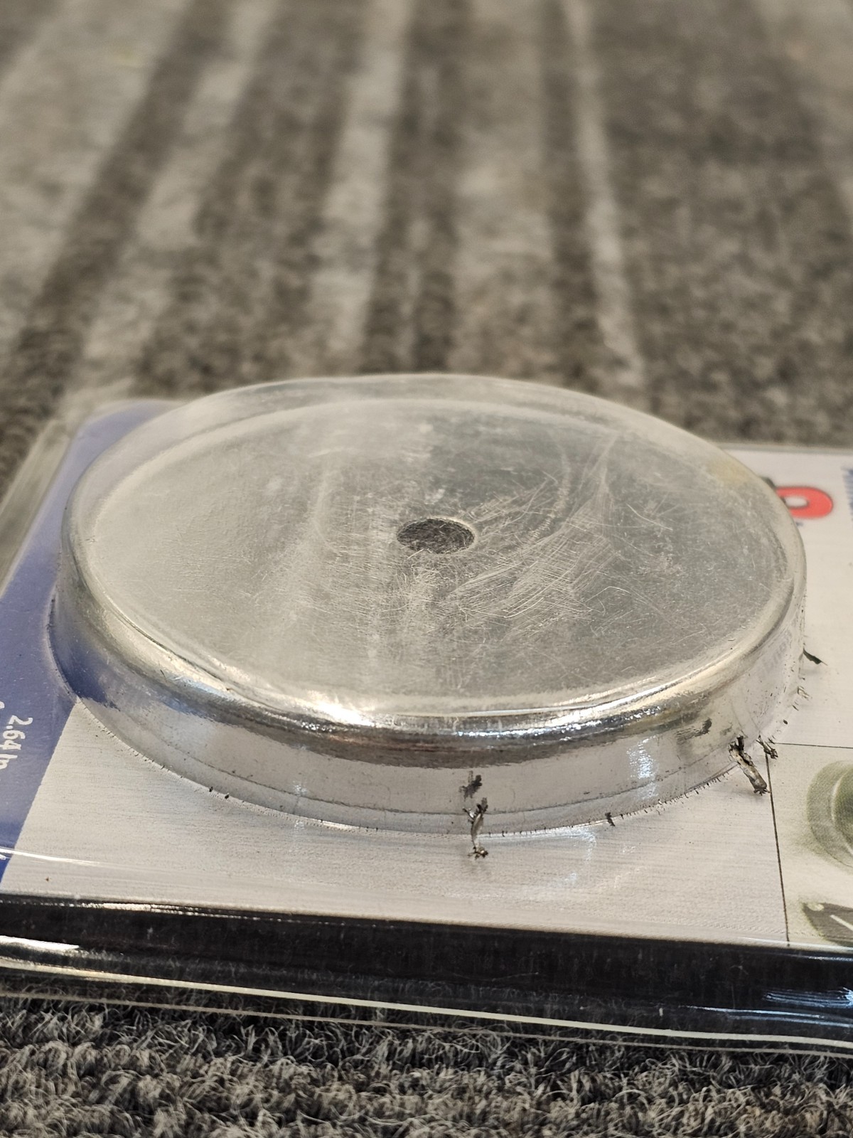(QTY 2) MAGNET SOURCE 3LJY2: Round Base Magnet 65LB 29KG 2.64″ x .375″