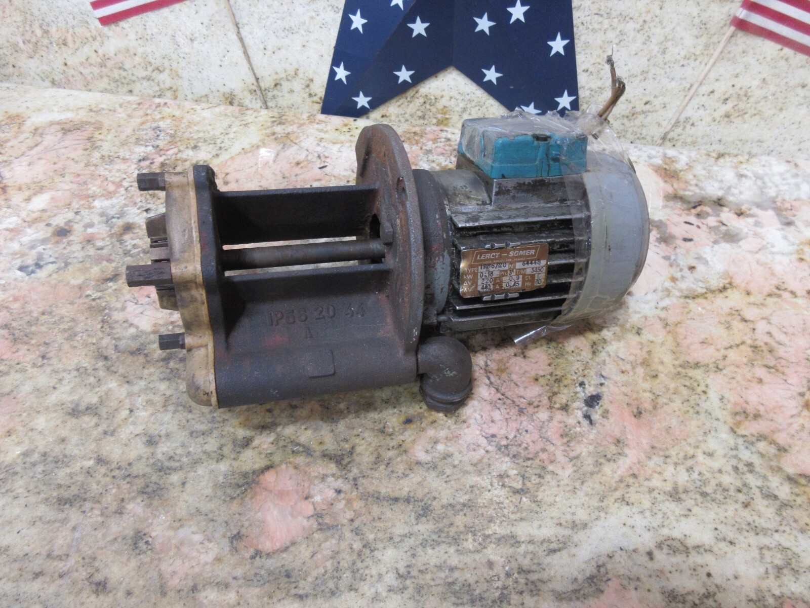 LEROY-SOMER COOLANT PUMP CINCINNATI MILL CNC IP56/20 64448 0.18 PH.3