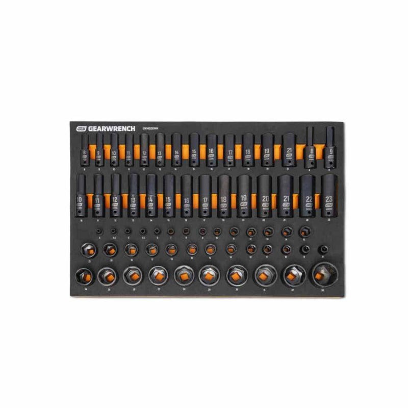 GEARWRENCH GWMSISKMM 1/2″ Metric Impact Socket Set 66-Piece Chrome Moly
