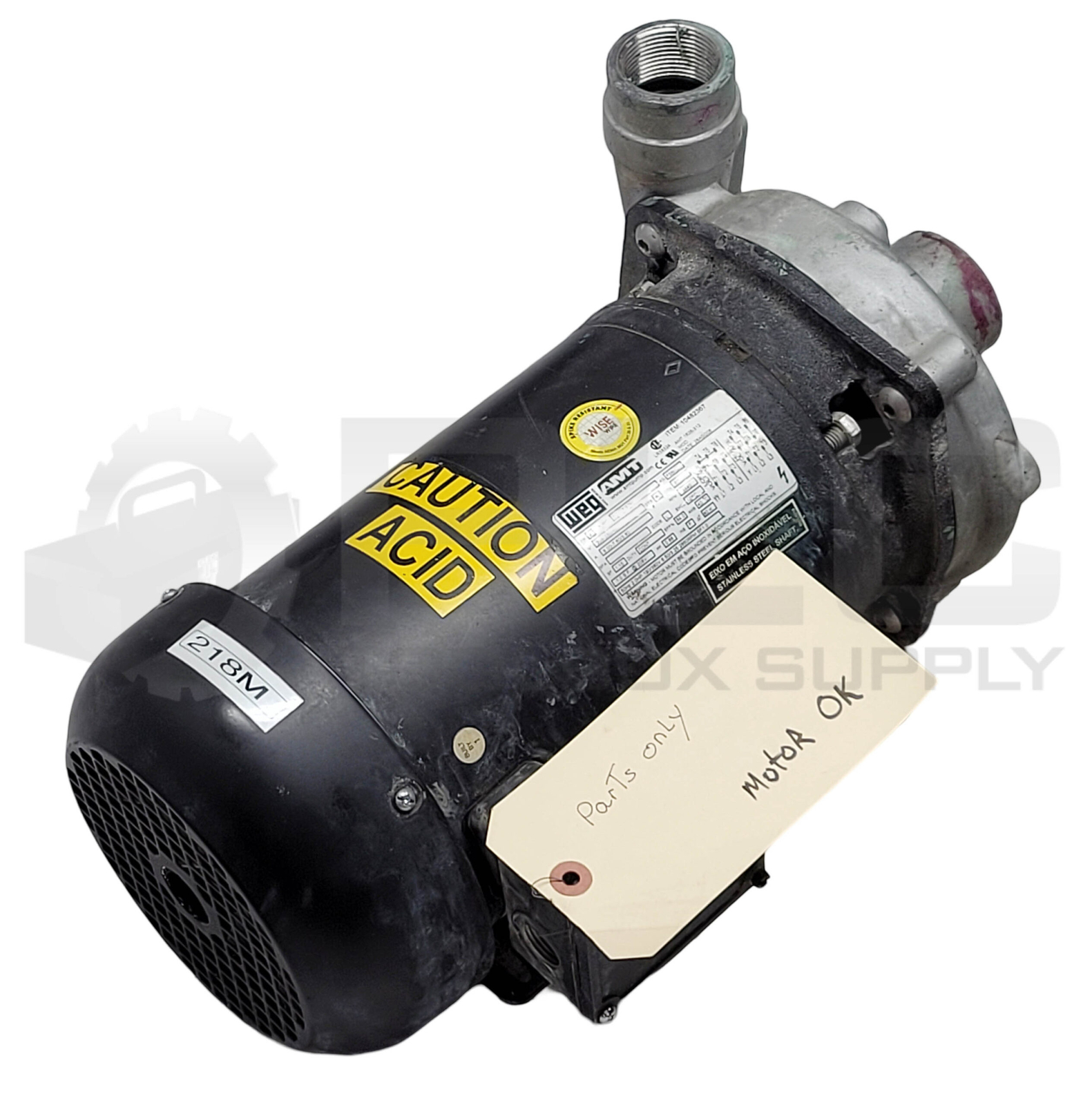 FOR PARTS AMT 490B-98 PUMP MOTOR W/ WEG MOTOR 3PH 3HP F56HJ FRAME 208-230/460V