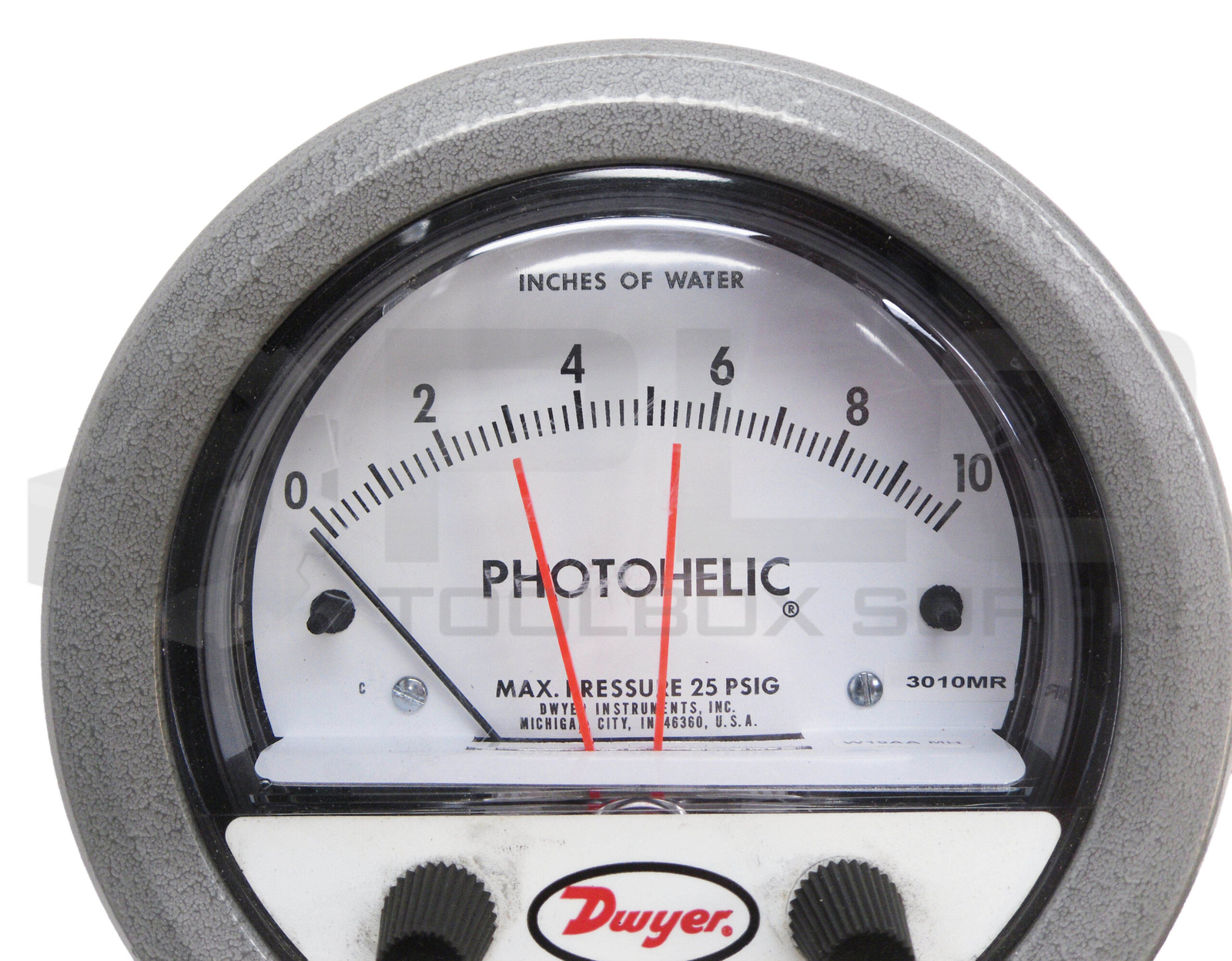 DWYER 3000MR PRESSURE GAUGE 0-10″ 25 PSIG 24VDC1A