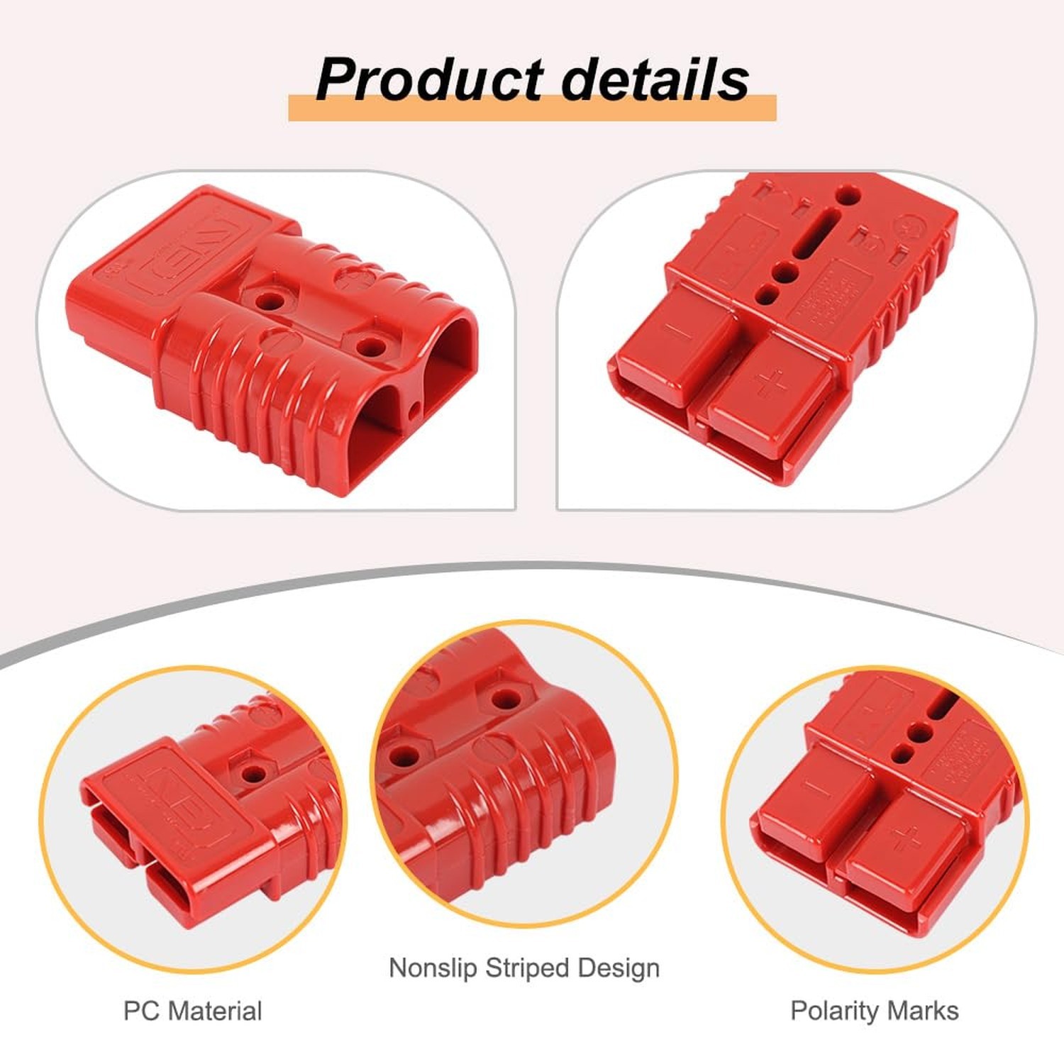 350 Amp 600 V Battery Quick Connector 350A Battery Power Connector (350A 4PC …