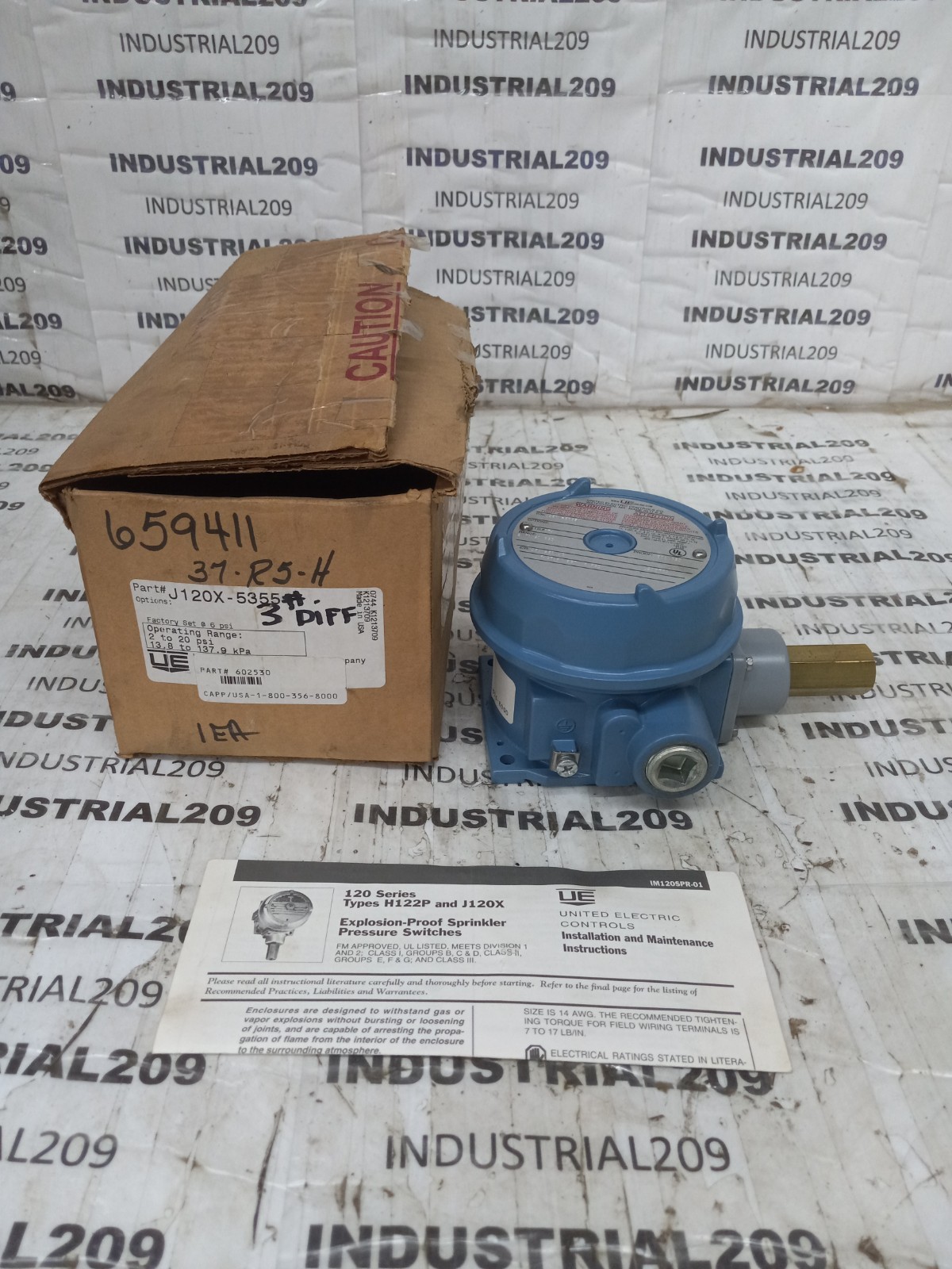 UE J120X-5355 PRESSURE CONTROL RANGE 2TO20PSI