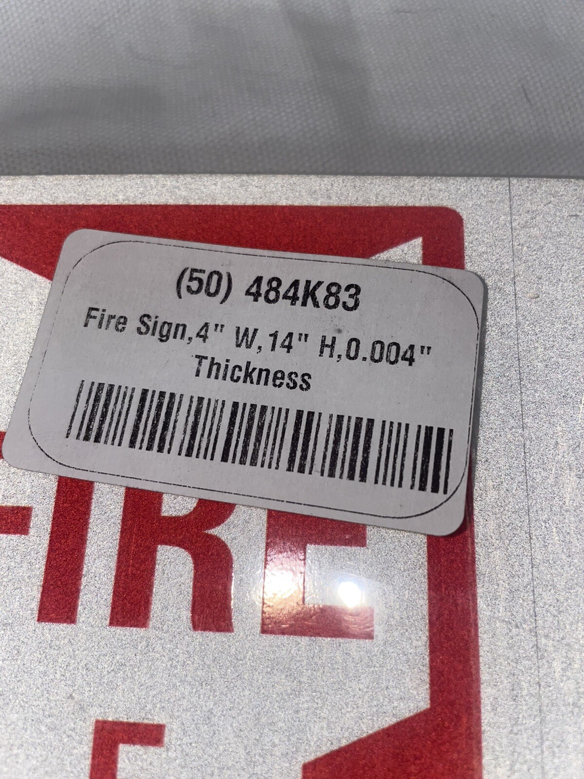 Qty (50) LYLE LCU1-0066-RD_4x14” Reflective Fire Extingsher Decal/Sticker